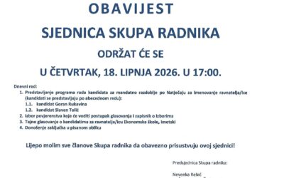 Sjednica Skupa radnika u postupku izbora ravnatelja-ice